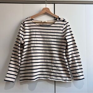 Sezane Collete Marinière in écru/navy